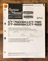 Pioneer CT-760 CT-S22 Cassette  Service Manual *Original*