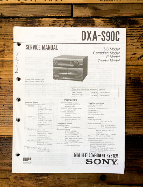 Sony DXA-S90C Stereo  Service Manual *Original*