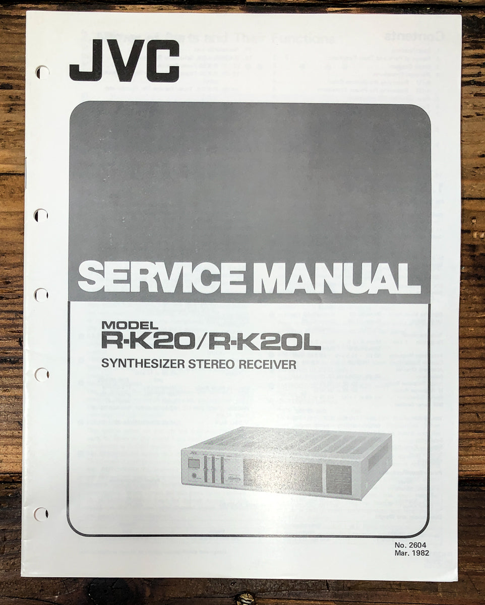 JVC R-K20 R-K20L Receiver Service Manual *Original*
