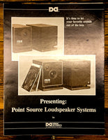 Design Acoustics PS-8 PS-10 Speaker 5pg Foldout Dealer Brochure *Orig*