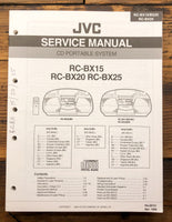 JVC RC-BX15 RC-BX20 RC-BX25 CD Portable Stereo  Service Manual *Original*