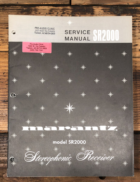 Marantz SR-2000 SR2000 Receiver  Service Manual *Original*
