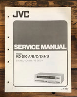 JVC KD-D10 Cassette  Service Manual *Original*