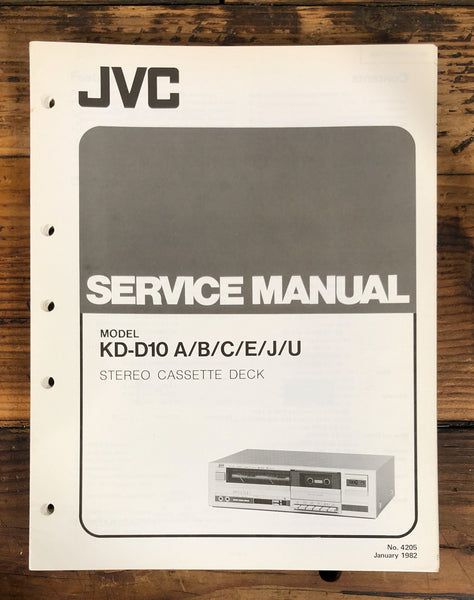 JVC KD-D10 Cassette  Service Manual *Original*