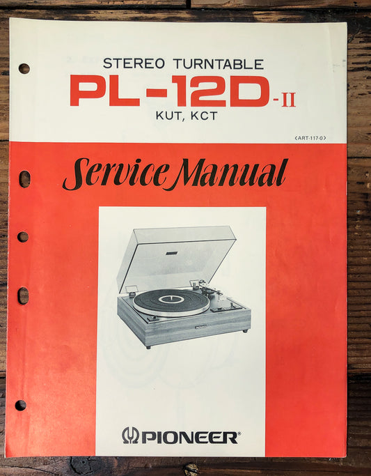 Pioneer PL-12D II MK2 Turntable Service Manual *Original*