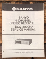 Sanyo DCX3000KA DCX 3000KA Receiver  Service Manual *Original*