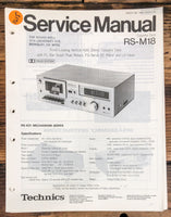 Technics RS-M18 Cassette  Service Manual *Original*