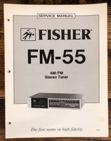 Fisher FM-55 Tuner  Service Manual *Original*