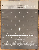 Marantz PM-5 Preamp / Preamplifier Service Manual *Original*