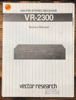 Vector Research VR-2300 Receiver  Service Manual *Original*