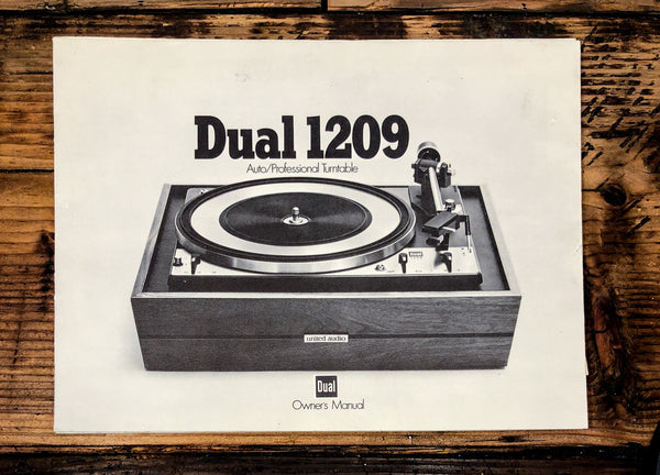 Dual Model 1209 Record Player / Turntable  Owner / User Manual *Original*