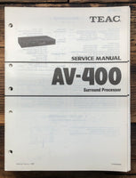 Teac AV-400 Processor  Service Manual *Original*