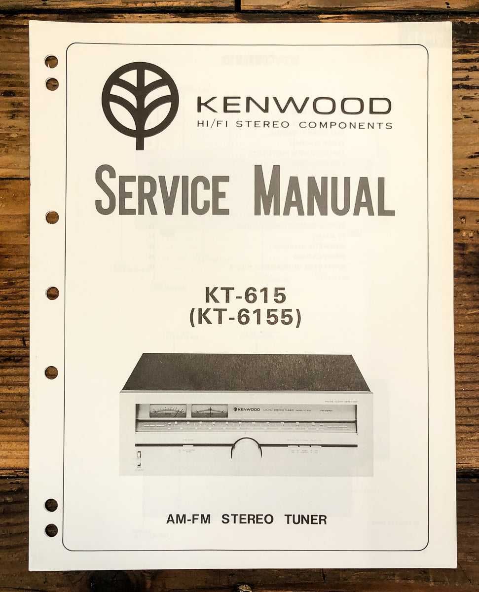 Kenwood KT-615 KT-6155 Tuner Service Manual *Original*