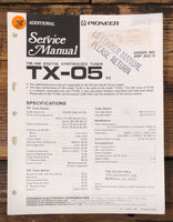 Pioneer TX-05 Tuner Additional Service Manual *Original*