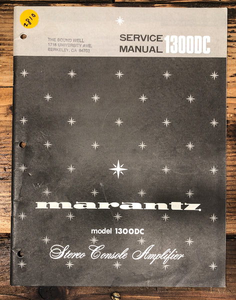 Pioneer Model 1300DC Amplifier Service Manual *Original*