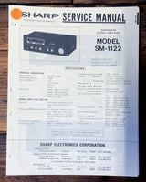 Sharp SM-1122 Amplifier  Service Manual *Original*