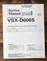 Pioneer VSX-D606S Receiver Service Manual *Original*
