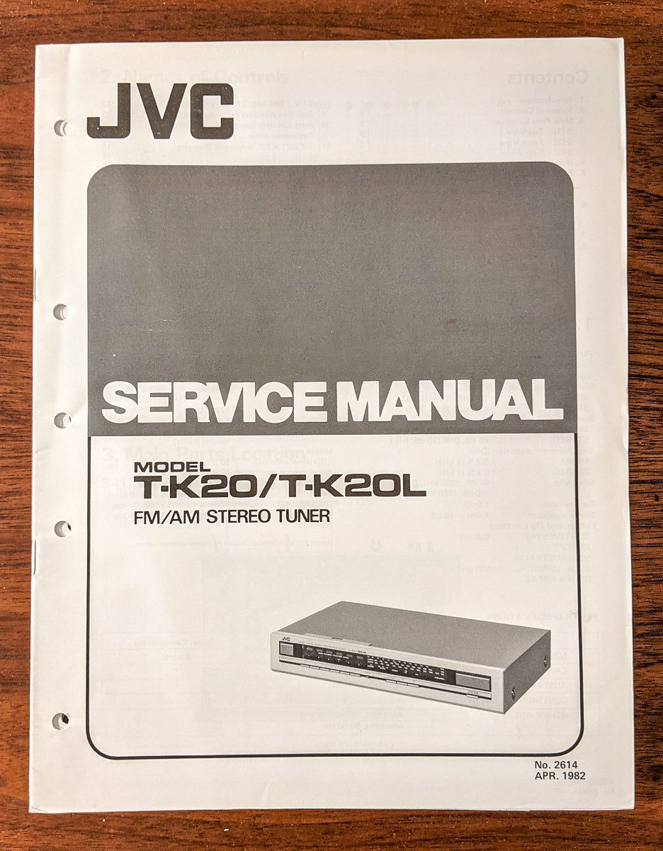 JVC T-K20 T-K20L Tuner Service Manual *Original*