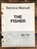 Fisher RC-70 Cassette  Service Manual *Original*