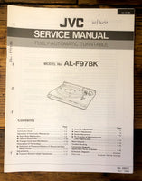 JVC AL-F97BK AL-F97 BK Record Player / Turntable  Service Manual *Original*