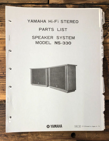 Yamaha NS-330 Speaker  Service Manual *Original*