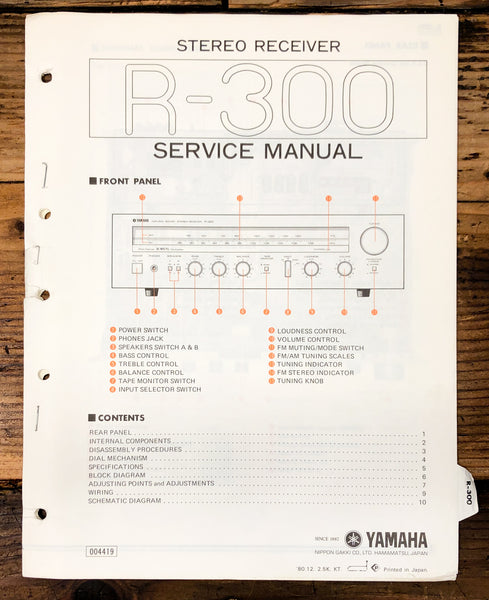 Yamaha R-300 Receiver  Service Manual *Original*