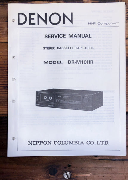 Denon DR-M10HR DR-M10 HR Cassette  Service Manual *Original*