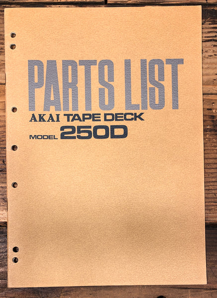 Akai Model 250D  Parts ListService Manual *Original*