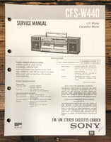 Sony CFS-W440 Radio Service Manual *Original*