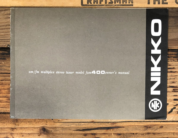 Nikko FAM400 FAM-400 Tuner Service Manual *Original*