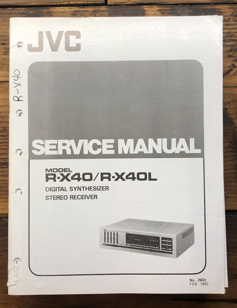 JVC RX-X40 RX-X40L Receiver  Service Manual *Original*