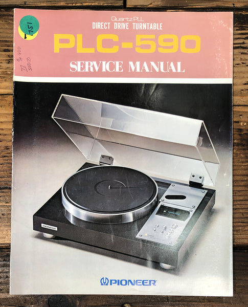 Pioneer PLC-590 Record Player / Turntable Service Manual *Original*