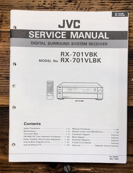 JVC RX-701 Receiver  Service Manual *Original*