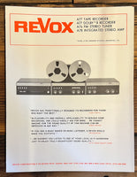 Revox A77 A76 A78  3pg Brochure  *Original*