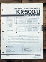 Yamaha KX-500 KX-500U Cassette  Service Manual *Original*