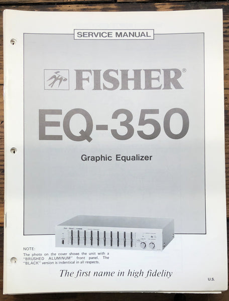 Fisher EQ-350 Equalizer  Service Manual *Original*