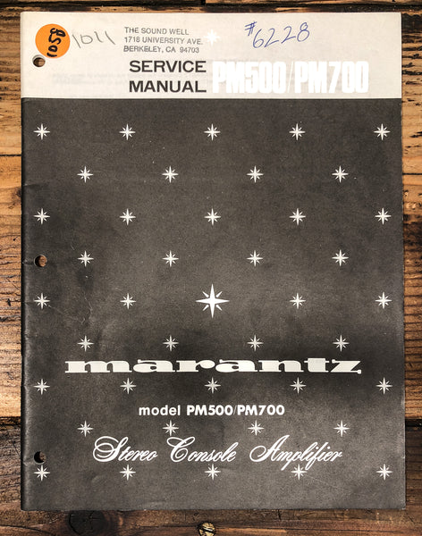 Pioneer PM500 PM700 Preamp / Preamplifier Service Manual *Original*