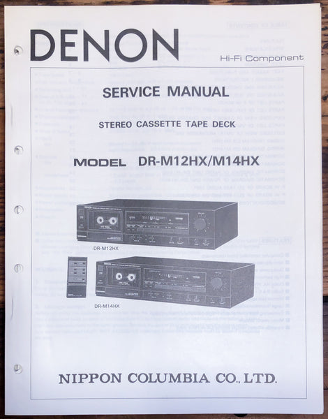 Denon DR-M12HX DR-M14HX Cassette  Service Manual *Original*
