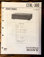 Sony CTRL-300 CD Controller  Service Manual *Original*