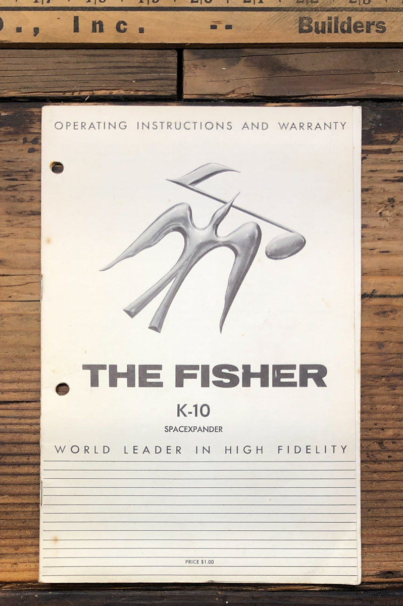 Fisher K-10 Space Expander  Owner / User Manual *Original*