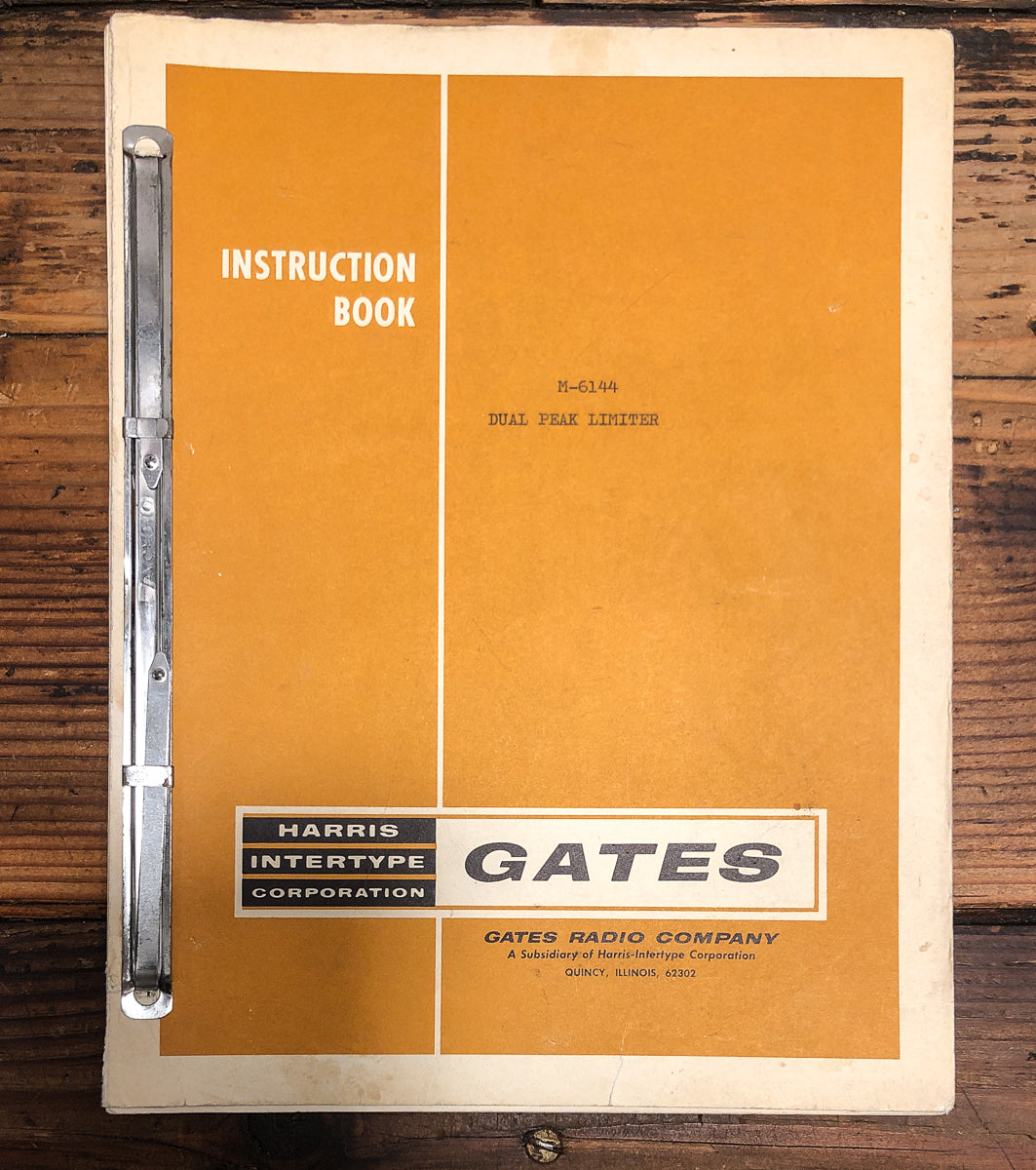 Gates M-6144 Dual Peak Limiter Owners / User Manual *Original*