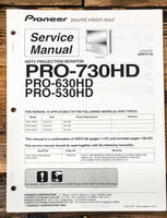 Pioneer PRO-730HD -630HD -530HD Plasma Display Service Manual *Original* #1