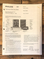 Philco Model M0786 Radio / Stereo  Service Manual *Original*