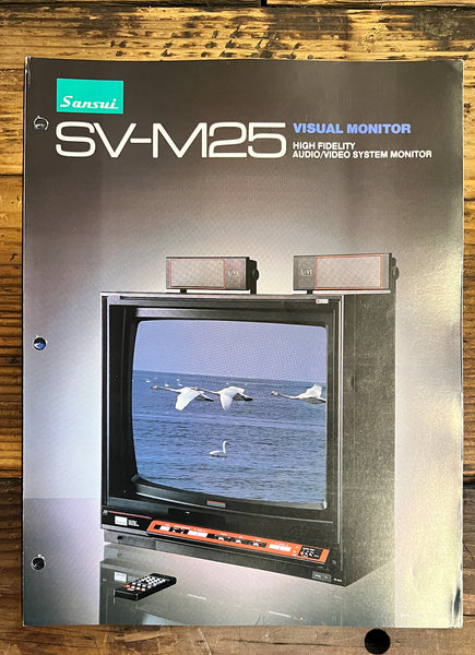Sansui SV-M25 Visual Monitor 3pg Dealer Brochure  *Original*