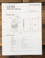 Kenwood LS-B5 Speaker  Service Manual *Original*