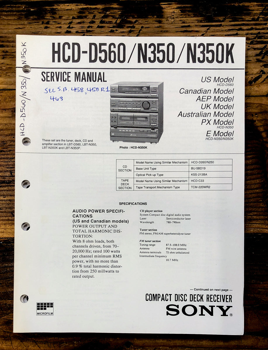 Stereo Service Manual *Original* – Vintage Audio Store - Vintage ...