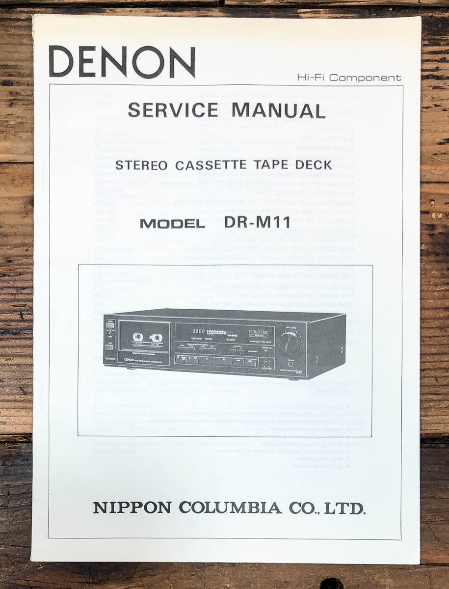Denon DR-M11 Cassette Service Manual *Original*