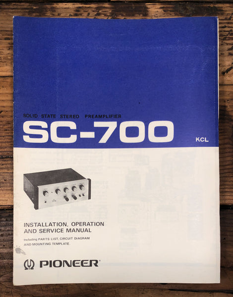 Pioneer SC-700 Preamp / Preamplifier Owner &  Service Manual *Original*