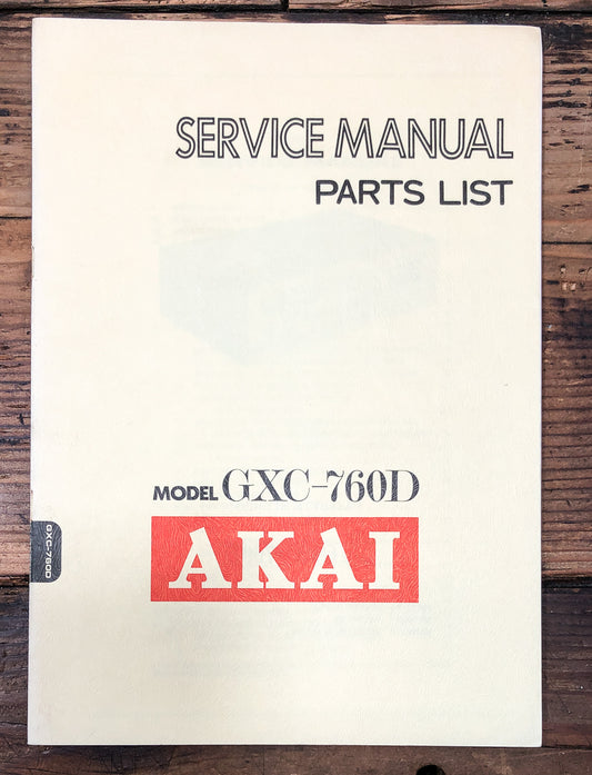 Akai GXC-760D Cassette Service Manual *Original*