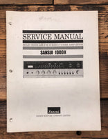 Sansui Model 1000X Receiver  Service Manual *Original*